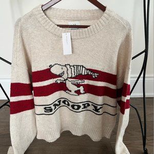 American Eagle Holiday Snoopy Sweater MEDIUM